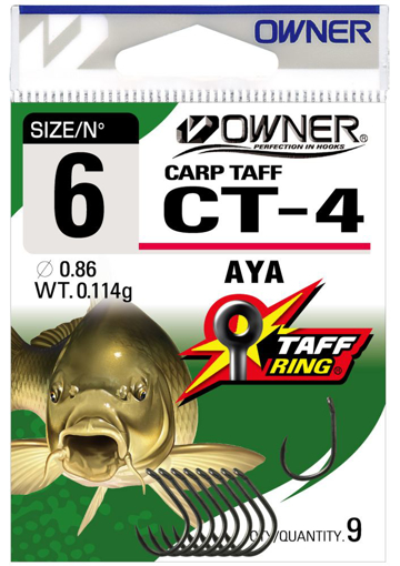 Obrázek z Owner CT-4 Carp Taff Aya, vel.2 (7ks)