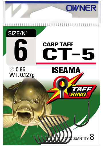 Obrazek Owner CT-5 Carp Taff Iseama, vel.2 (8ks)