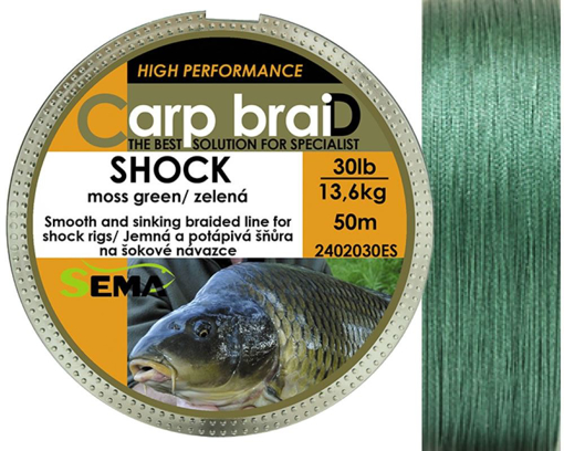 Picture of Sema Carp braiD Shock 50m, 20lbs/9.1kg