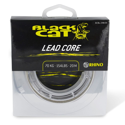 Black Cat Coated Lead Core 20m,100kg sumcová šňůra