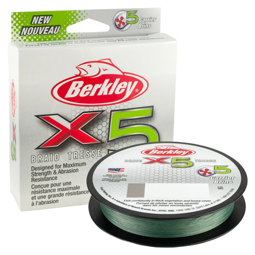 Image sur Berkley X5 Braid Low-Vis Green 150m, 0.10mm 9.0kg