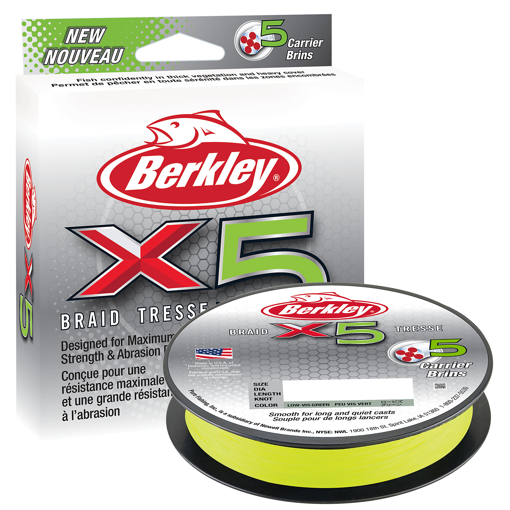 Picture of Berkley X5 Braid Flame Green 150m, 0.06mm 6.4kg