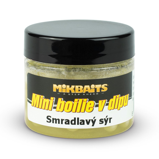 Obrazek Mikbaits Mini Boilie in Dip 50ml Stinky Cheese