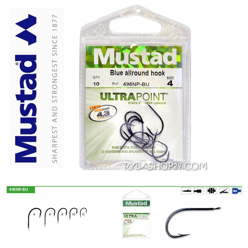 Obrázek z Mustad UltraPoint 496NP-BU Allround, vel.4