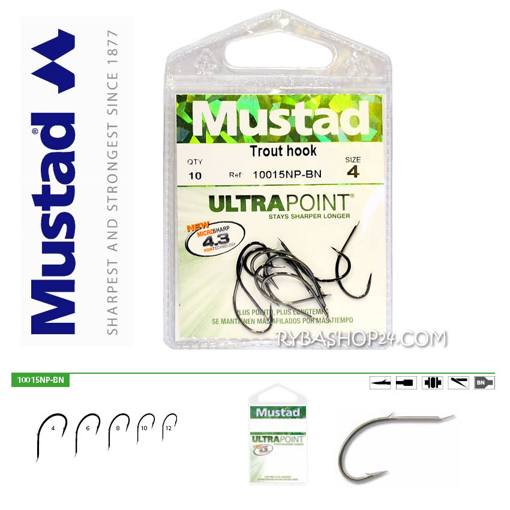 Obrázek z Mustad UltraPoint 10015NP-BN Trout, vel.6