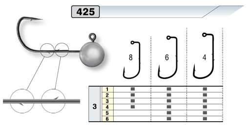 Image sur Jig hlavička Kamatsu Micro s protihroty #4, 2.0g