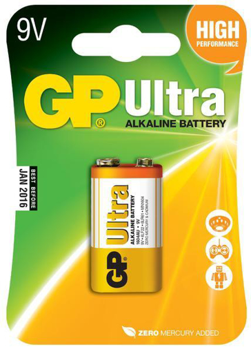 Bild von Baterie GP Ultra Alkaline 1604AU 9V Blistr