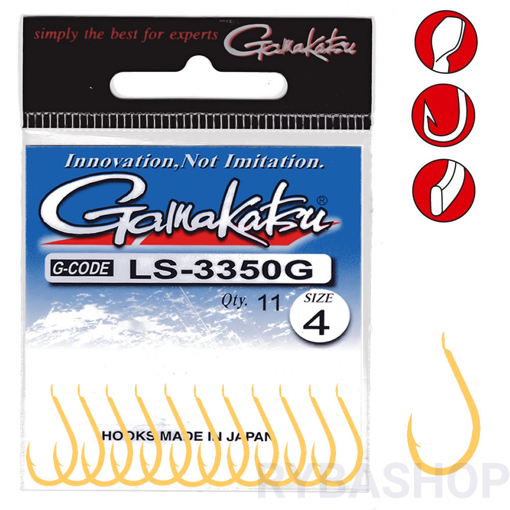 Gamakatsu LS-3350G Hook #4 11ks