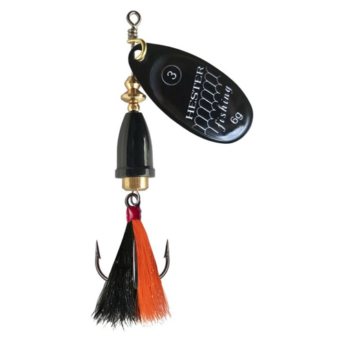 Obrazek Hester Bell Fly Black Scales w/blk-org #2 4g