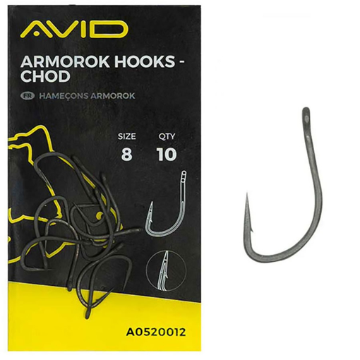 Avid Carp Armorok Chod Hooks #8 Barbed