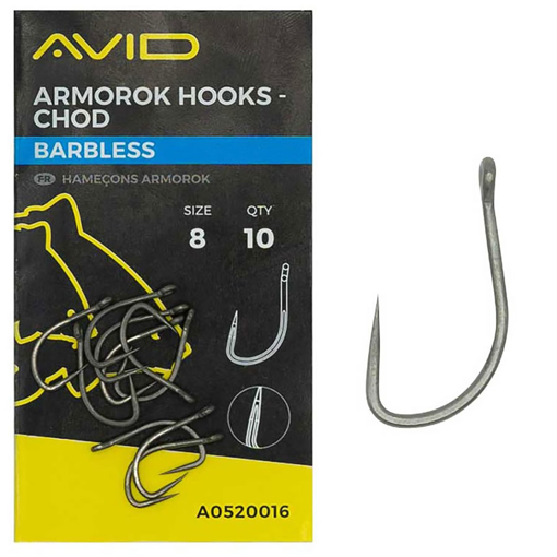 Avid Carp Armorok Chod Hooks #8 Barbless