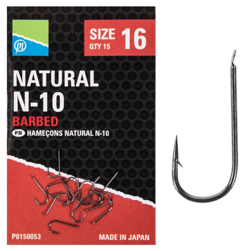 Bild von Preston Innovations Natural N-10 Hooks #18 15Stk.