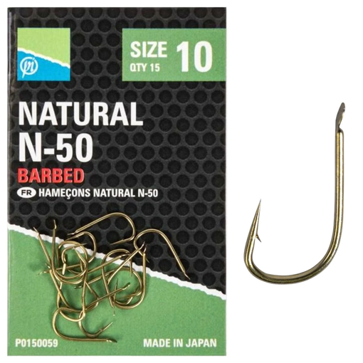 Obrázek z Preston Innovations Natural N-50 Hooks #16 15ks