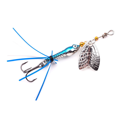 Obrázek z Larva Mayfly Micro Spinner TR 5cm Chrome Blue