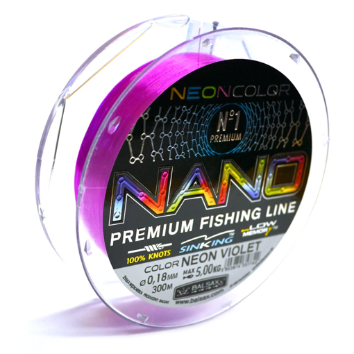 Image sur Balsax Nano Neon Violet 300m 0.25mm 8.00kg