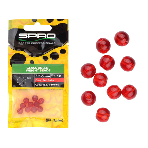 Obrázek z SPRO Round Smooth Glass Beads 6mm Red Ruby