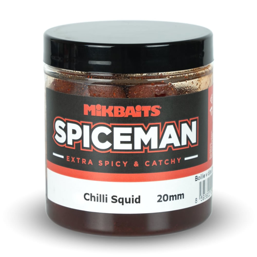 Obrazek Spiceman boilie v dipu 250ml - Chilli Squid 20mm