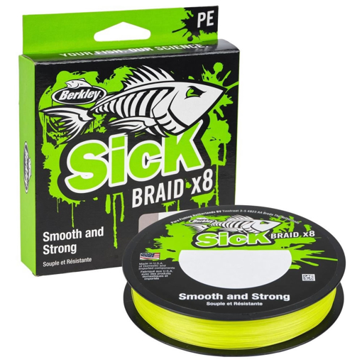 Bild von Berkley Sick Braid x8 Flame Green 150m 0.19mm 18.0kg