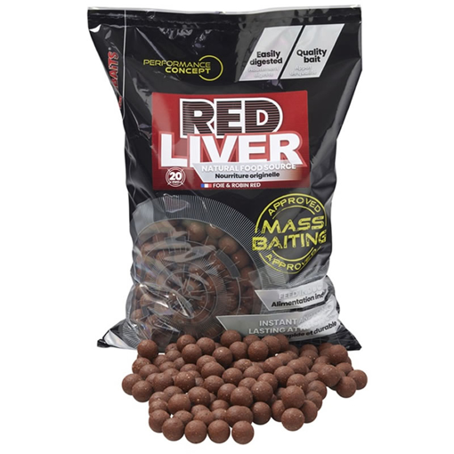 Mass Baiting Boilie Red Liver 3kg 20mm