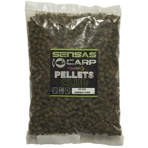 Bild von Sensas Pellets Club Grün Fisch 1kg 8mm