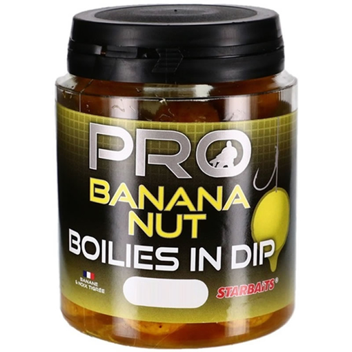 Starbaits Probiotic Boilies in Dip Banana Nut 150g 24mm