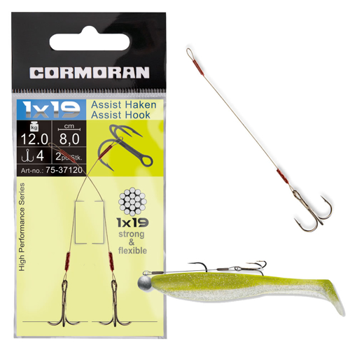 Obrázek z Cormoran 1x19 Assist Hook 12kg 9cm #4 2ks