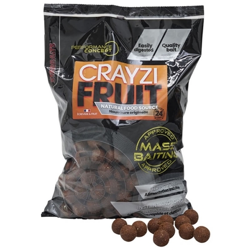 StarBaits Mass Baiting Boilies Crayzi Fruit 3kg 20mm